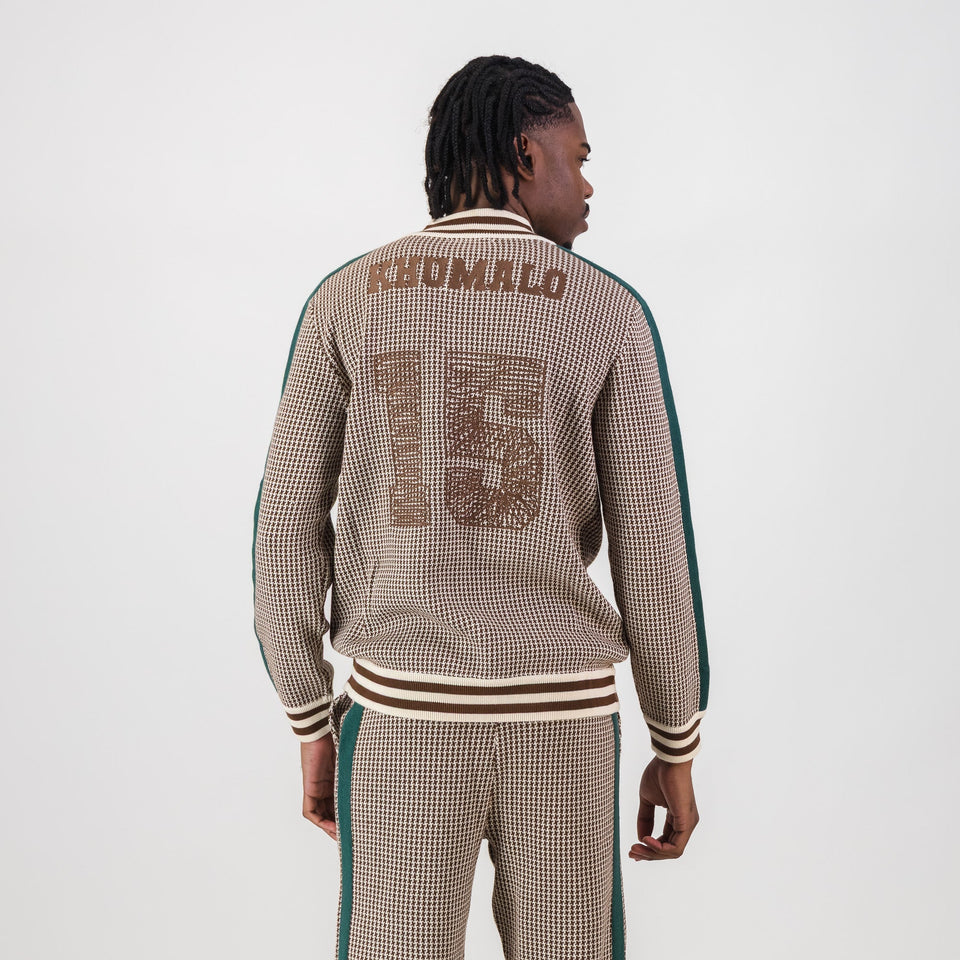 Doctor Khumalo Zip Through Knit Jersey-Ivory