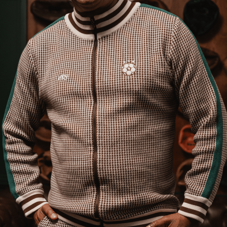 Doctor Khumalo Zip Through Knit Jersey-Ivory