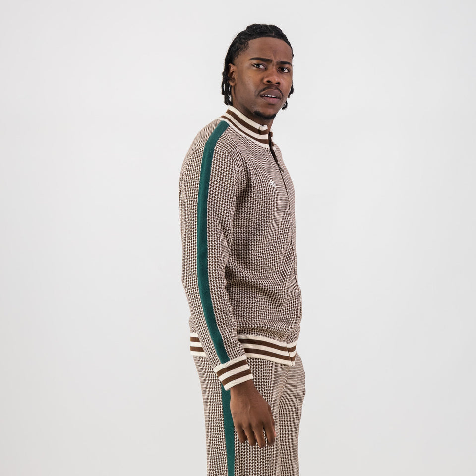 Doctor Khumalo Zip Through Knit Jersey-Ivory