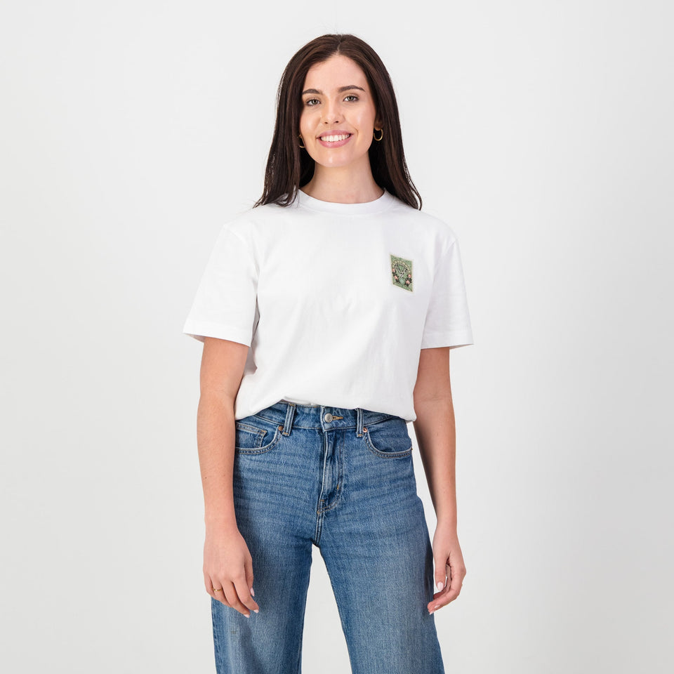 SA Supporters Stamp Reg Crew Tee-White