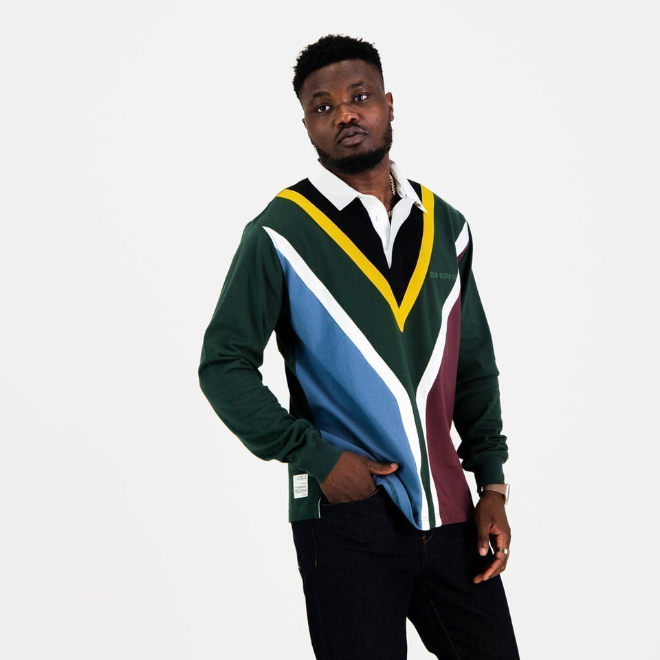 SA Supporters Flag LS Rugby Jersey-OS Green