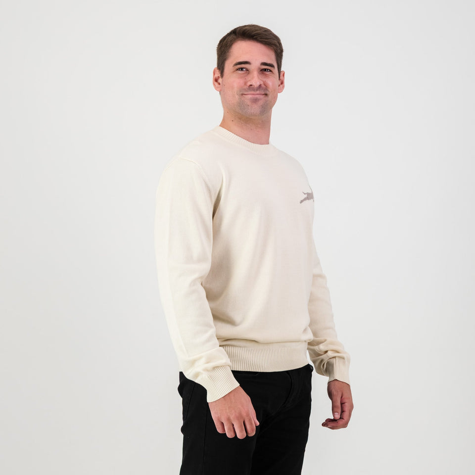 Springboks Faded Bok Crew Neck Knit-Ivory