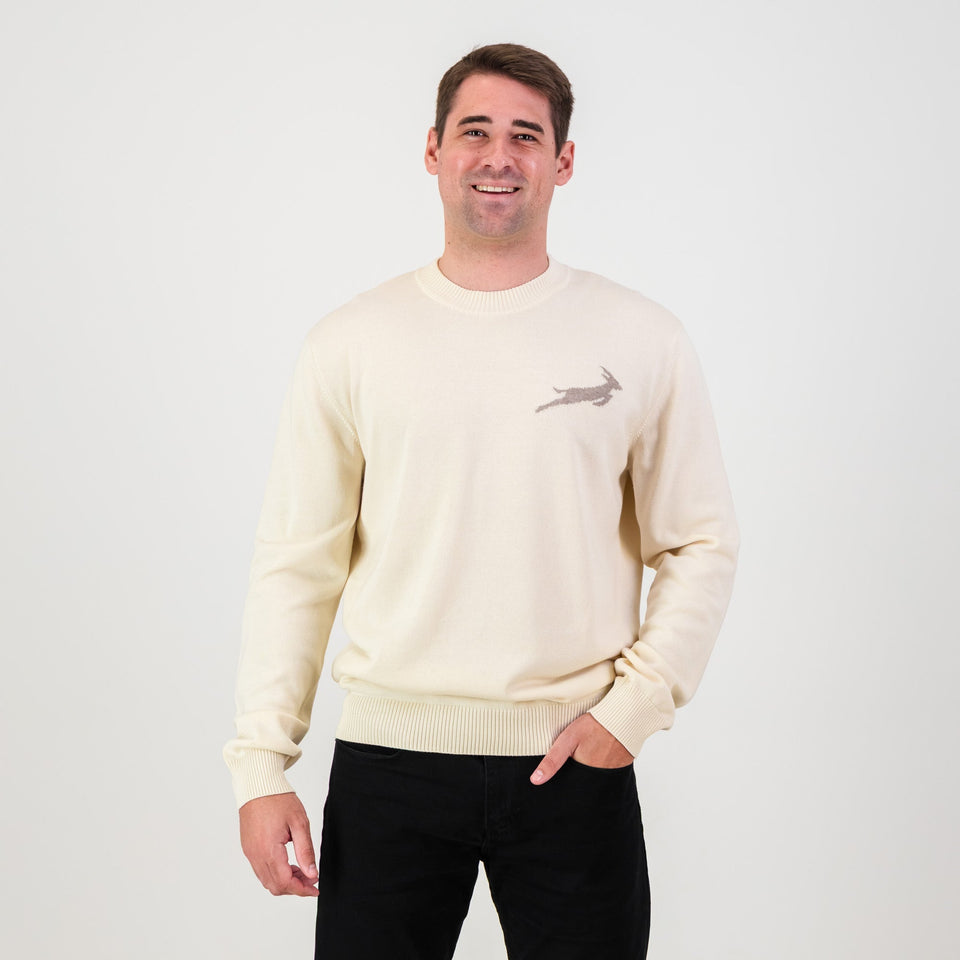 Springboks Faded Bok Crew Neck Knit-Ivory